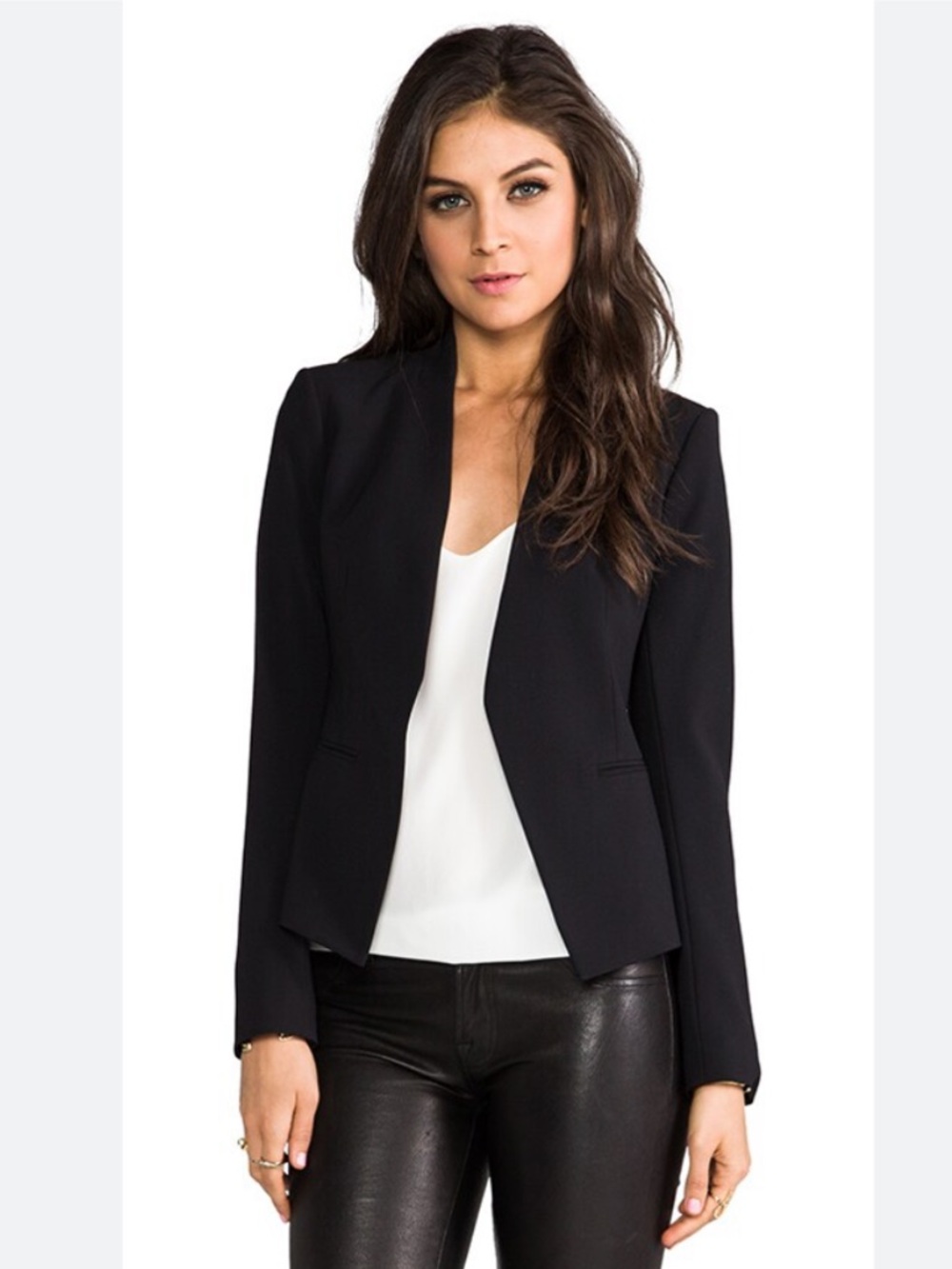 Theory Black Open-Front Blazer